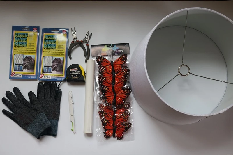 Create a beautiful butterflies lampshade with Wire Mesh